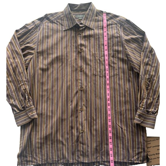 Ermenegildo Zegna Button Up Shirt Mens Large Made in Italy Smart Luxury Office - Picture 9 of 12